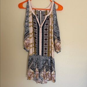 Free People Multicolor Patterned Mini Dress